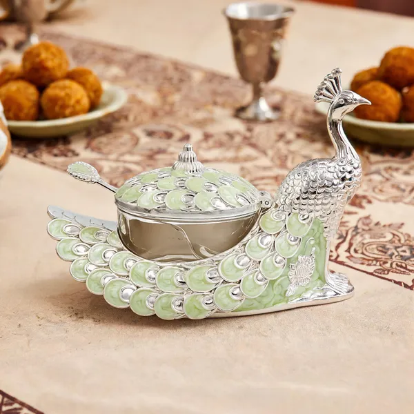 Metal_Decorative_Peacock_Lidded_Serving_Bowl