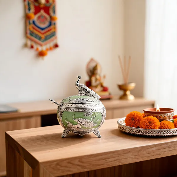 Metal_Decorative_Peacock_Motif_Green_Decorative_Bowl
