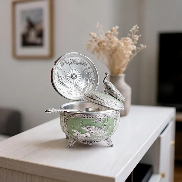Metal_Decorative_Peacock_Motif_Green_Decorative_Bowl