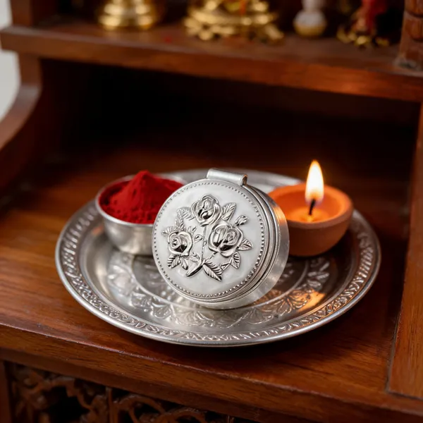 Metal_Floral_Round_Kumkum_Box