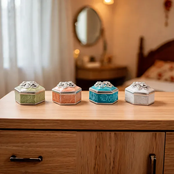 Metal_Decorative_Hexagonal_Storage_Box_Set_Multicolour