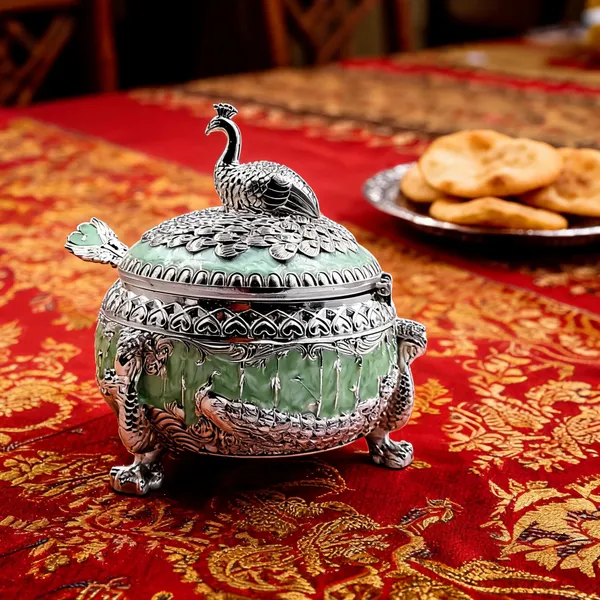 Metal_Decorative_Peacock_Design_Covered_Serving_Bowl