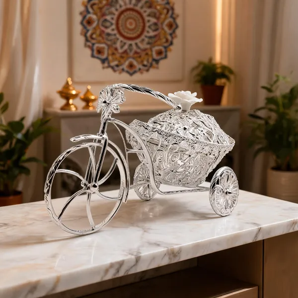 Metal_Ornate_Floral_Tricycle_Showpiece