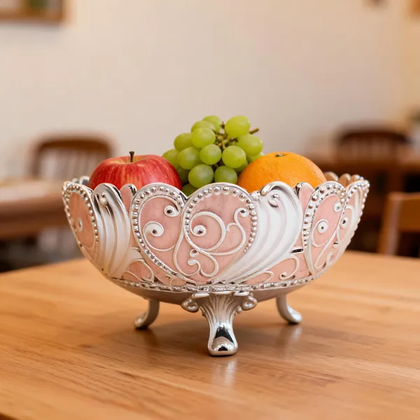 Metal_Ornate_Floral_Pattern_Decorative_Fruit_Bowl