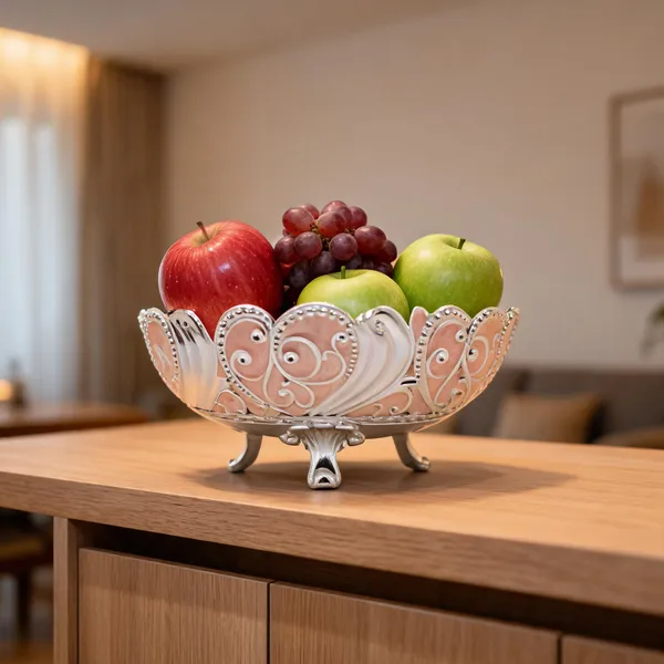Metal_Ornate_Floral_Pattern_Decorative_Fruit_Bowl