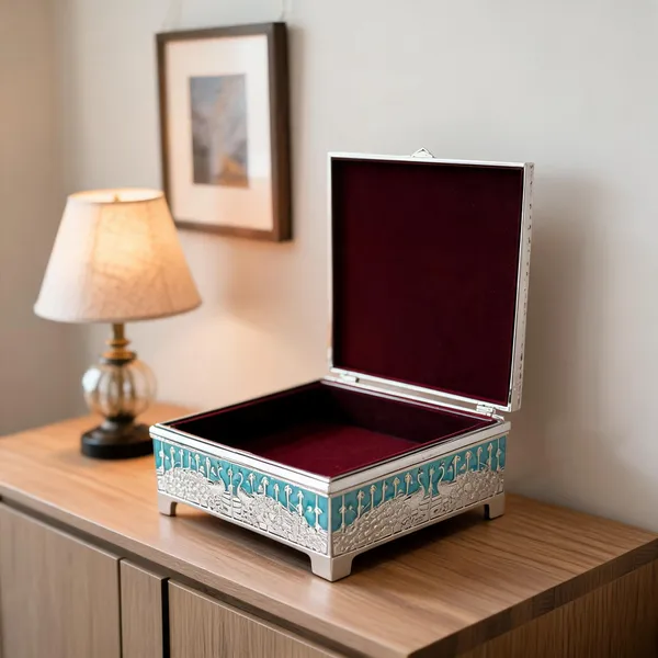 Metal_Ornate_Silver_Turquoise_Storage_Box