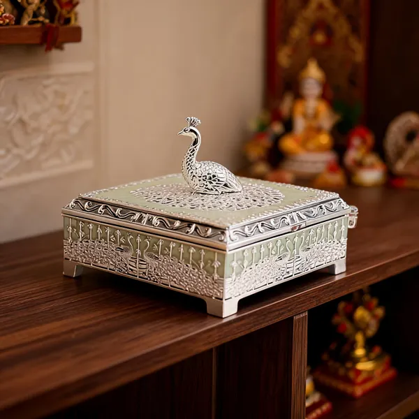 Metal_Decorative_Peacock_Motif_Storage_Box