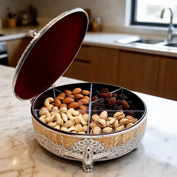 Metal_Decorative_Peacock_Motif_Round_Dry_Fruit_Box