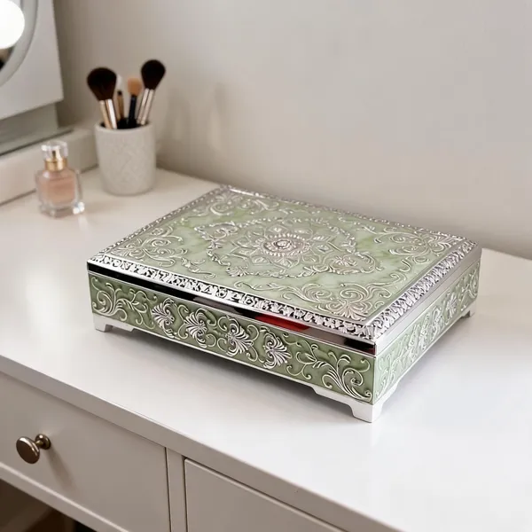 Metal_Ornate_Floral_Compartment_Storage_Box