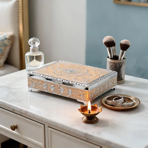 Metal_Decorative_Floral_Pattern_Compartment_Storage_Box