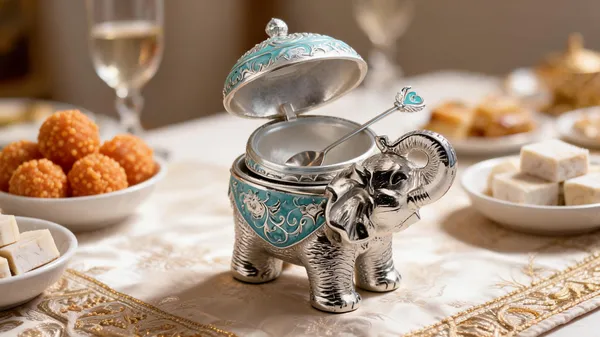 Metal_Elephant_Design_Decorative_Serving_Bowl_With_Spoon_Silver