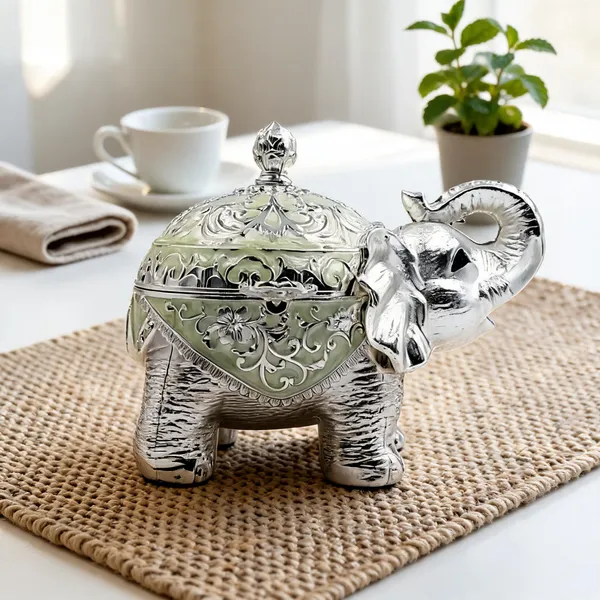 Metal_Ornate_Elephant_Motif_Storage_Container