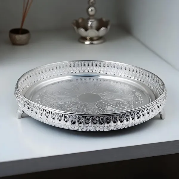 Metal_Traditional_Floral_Embossed_Pooja_Thali