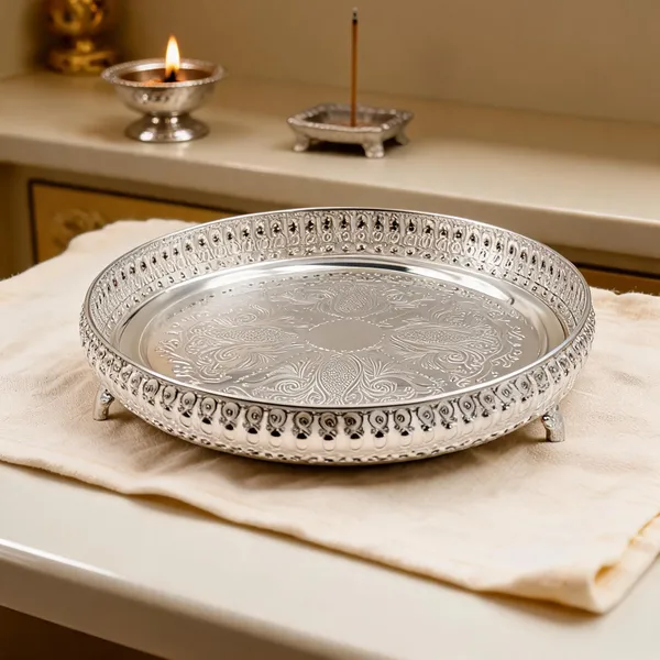 Metal_Traditional_Floral_Embossed_Pooja_Thali