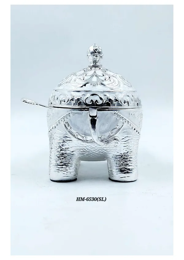 Metal_Decorative_Elephant_Pattern_Covered_Serving_Bowl