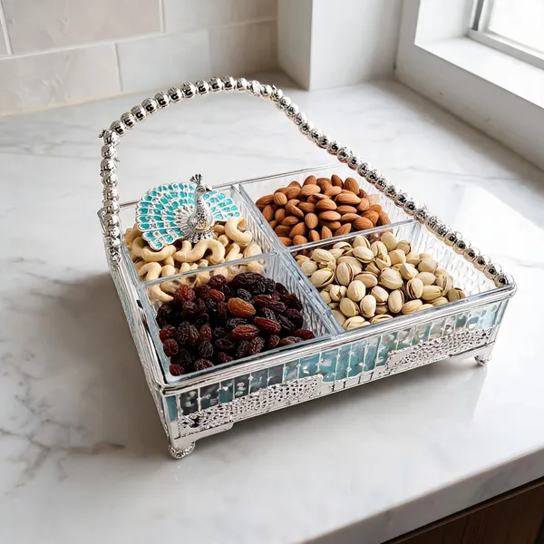 Metal_Traditional_Peacock_Pattern_Four_Compartment_Dry_Fruit_Box