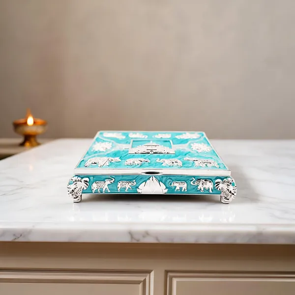 Metal_Traditional_Elephant_Pattern_Pooja_Chowki