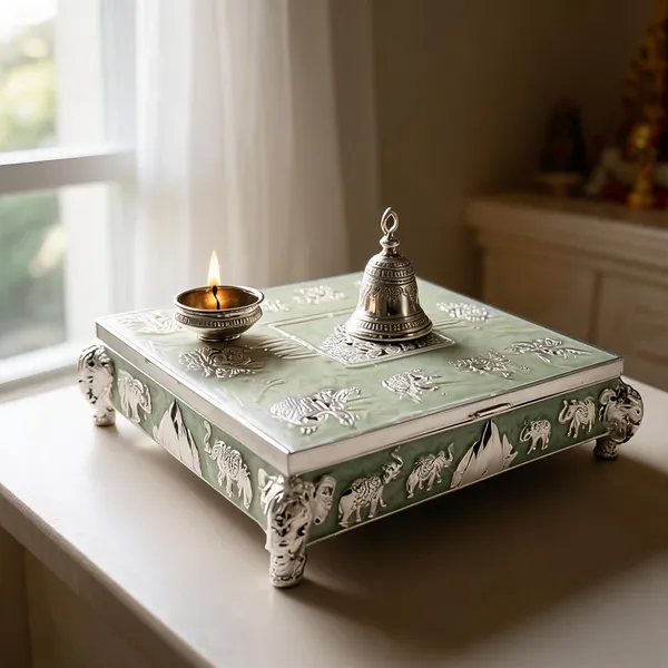 Metal_Festive_Floral_Pooja_Chowki