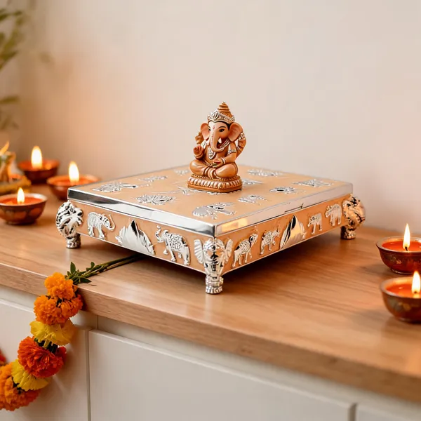 Wood_Traditional_Elephant_Motif_Pooja_Chowki