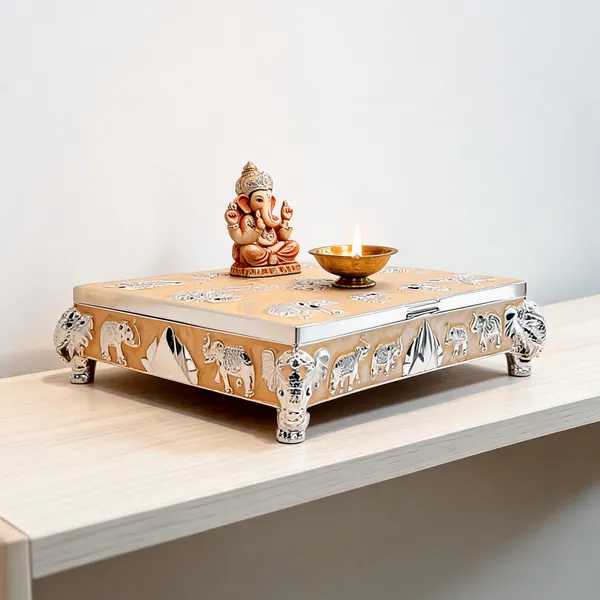Wood_Traditional_Elephant_Motif_Pooja_Chowki