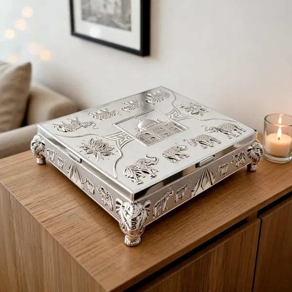 Metal_Ornate_Elephant_Pattern_Decorative_Storage_Box_Silver