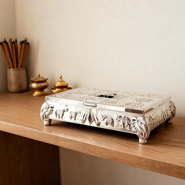 Metal_Ornate_Elephant_Pattern_Decorative_Storage_Box_Silver