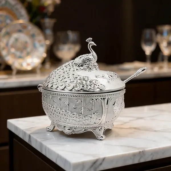 Metal_Ornate_Peacock_Design_Lidded_Serving_Bowl