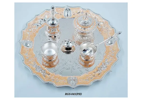 Metal_Traditional_Ornate_Pooja_Thali_Set_Silver