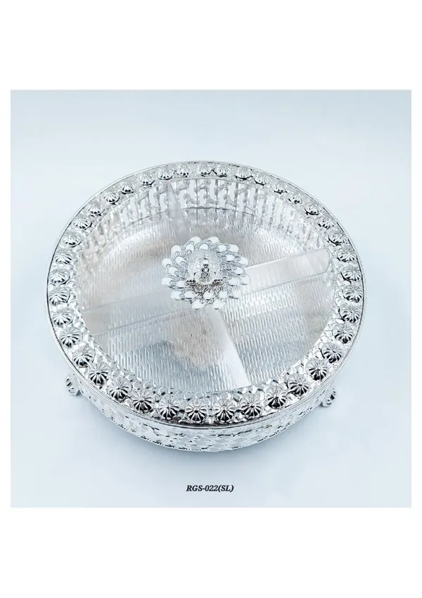 Metal_Ornate_Floral_Round_Compartment_Storage_Box