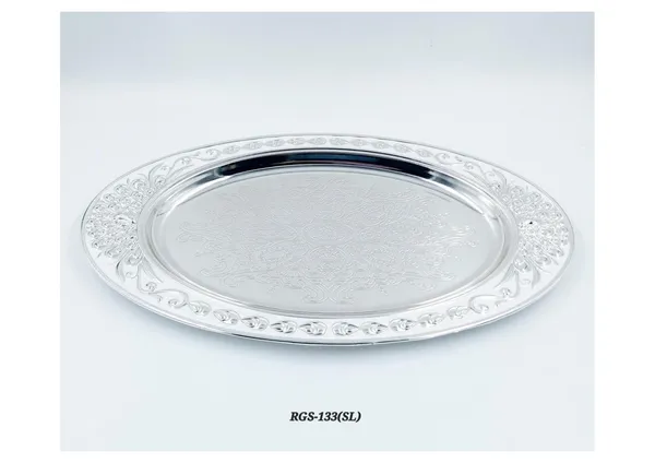 Metal_Decorative_Floral_Oval_Serving_Tray