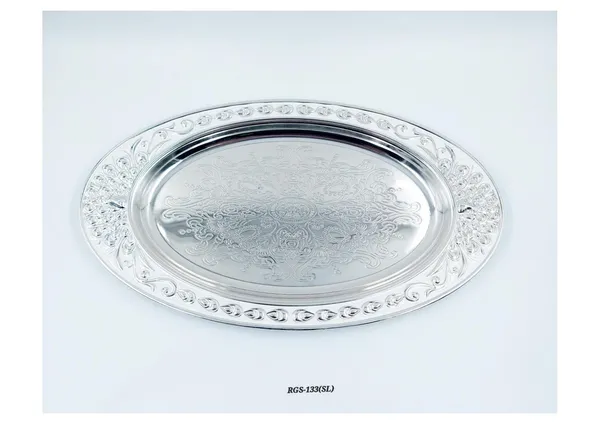 Metal_Decorative_Floral_Oval_Serving_Tray