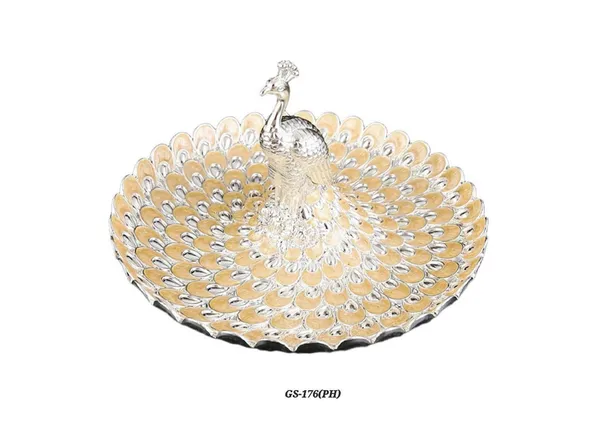 Metal_Traditional_Peacock_Motif_Decorative_Round_Tray