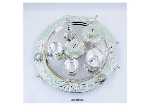 Metal_Ornate_Traditional_Pooja_Thali_Set_Silver
