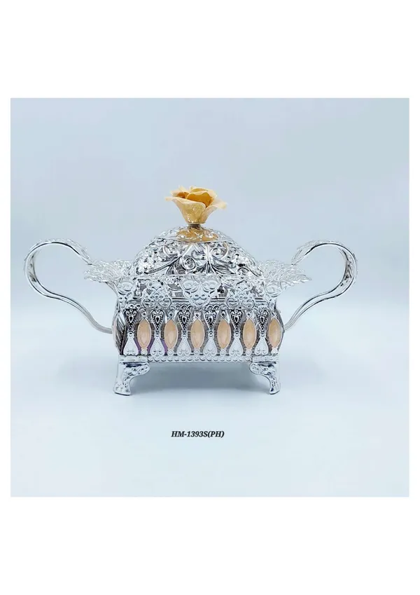 Metal_Ornate_Floral_Covered_Serving_Bowl_Silver