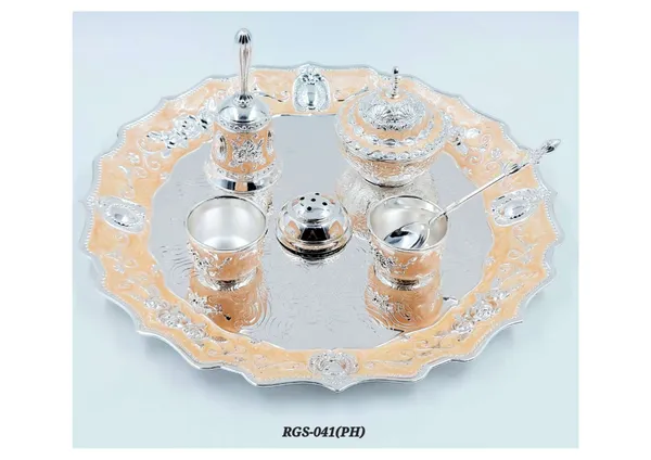 Metal_Traditional_Ornate_Pooja_Thali_Set_Silver