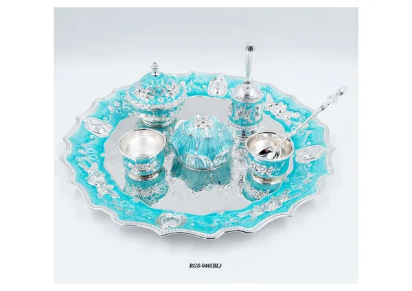 Metal_Enamel_Traditional_Floral_Tea_Serving_Set_Multicolour