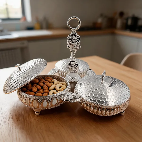 Metal_Ornate_Textured_Three_Compartment_Dry_Fruit_Box