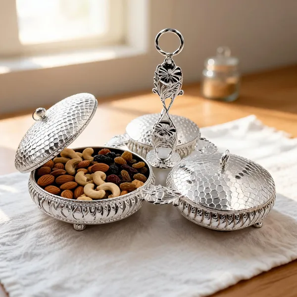 Metal_Ornate_Textured_Three_Compartment_Dry_Fruit_Box