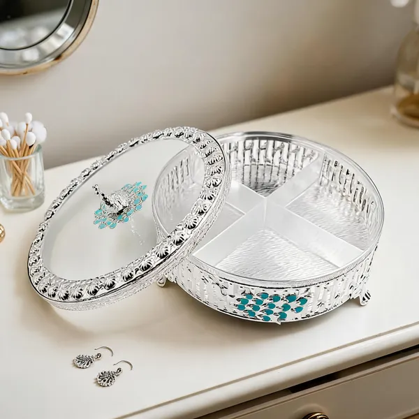 Metal_Ornate_Peacock_Pattern_Divided_Storage_Box