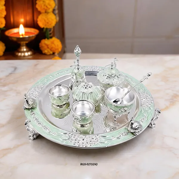 Metal_Festive_Floral_Embellished_Pooja_Thali