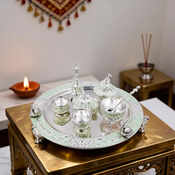 Metal_Festive_Floral_Embellished_Pooja_Thali