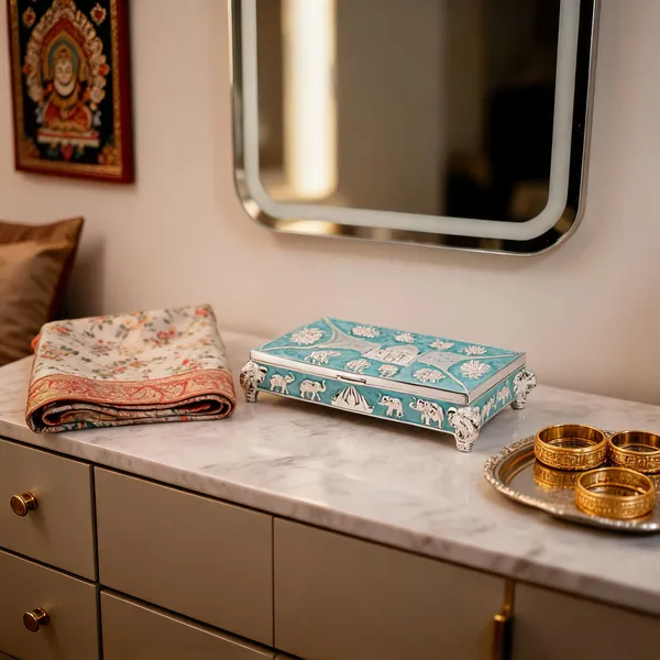 Metal_Traditional_Floral_Elephant_Pattern_Decorative_Box