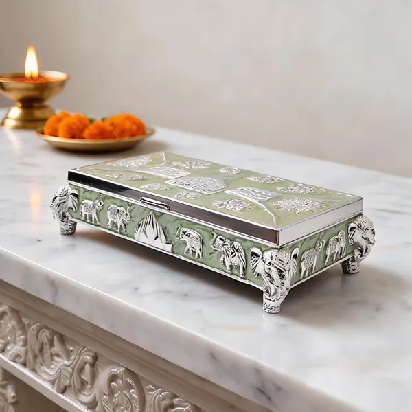 Metal_Traditional_Elephant_Motif_Pooja_Chowki