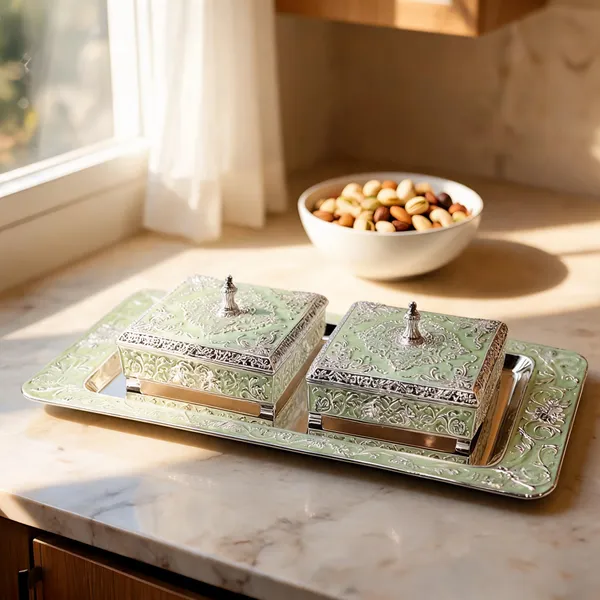 Metal_Traditional_Floral_Pattern_Two-Piece_Dry_Fruit_Box_Set