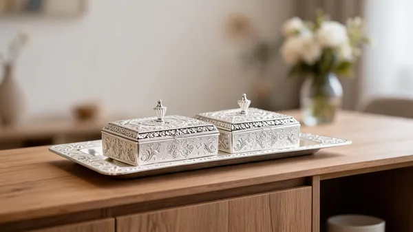 Metal_Ornate_Floral_Tray_With_Covered_Boxes_Set