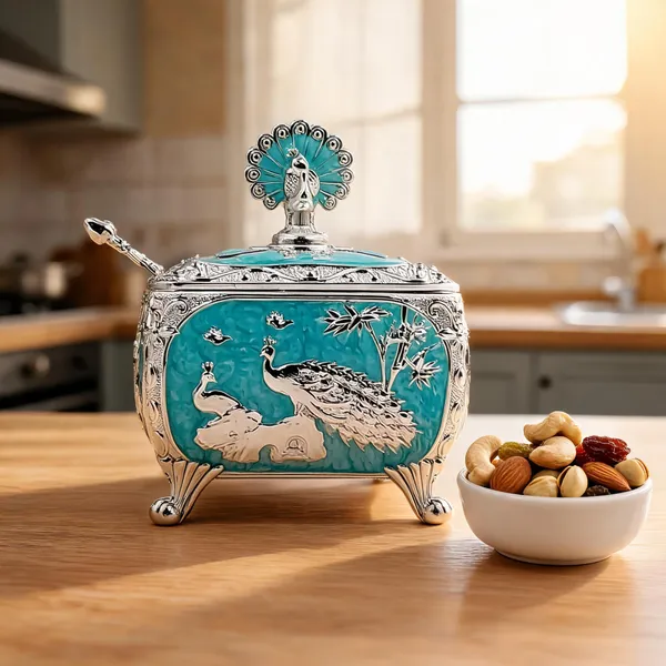 Metal_Ornate_Floral_Pattern_Dry_Fruit_Box_With_Spoon