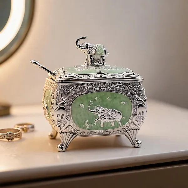 Metal_Traditional_Elephant_Motif_Decorative_Storage_Box