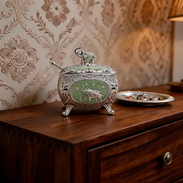 Metal_Traditional_Elephant_Motif_Decorative_Storage_Box