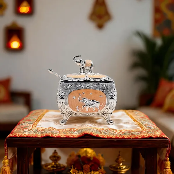 Metal_Traditional_Elephant_Motif_Decorative_Storage_Box
