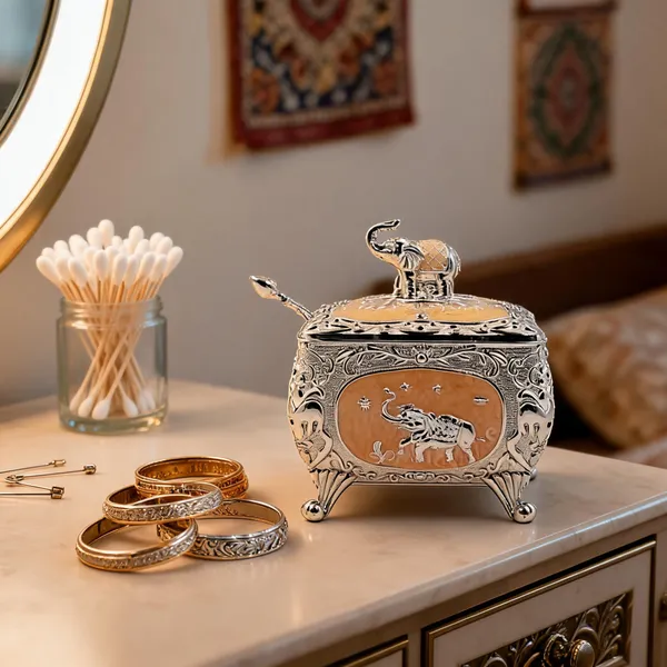 Metal_Traditional_Elephant_Motif_Decorative_Storage_Box